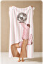 Retro Pink Disco Woman Figured Patterned 70X150 Beach Towel - Digital Printed Colorfast Bath Towel - 4