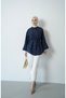 Women's Wide Cuff Waist Tie Hijab Shirt – Modal Fabric - 2