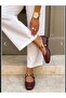 Genuine Leather Burgundy Shoes - 3