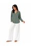Women's Muslin Shirt Long Sleeve Buttoned Relaxed Fit Casual Shirt Standard - 2