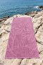 La Notte Summer Palmiye Velvet Beach Towel Lilac 70X140 cm - 2