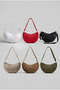 Women's White Color Quilted Fabric Crossbody Shoulder Bag - 4
