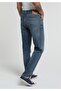 Straight Fit Men's Mid Indigo Denim Jean Pants - 2