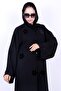 * Black Velvet Floral Patchwork Embroidered Abaya - 7