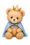 Blue Teddy Bear Cake Toothpick Set of 6 Happy Birthday Boy Birthday Cake Decoration - 4