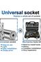 Universal Socket Set (7-19mm)， Multi-Function Universal Socket Tool with Drill Adapter Unscrew Any B - 3