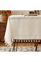 Rectangular tablecloth - Tablecloth - Tassel tablecloth - Classic European style tablecloth - Dining tablecloth - Beige - 300×140...