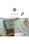 Rectangular tablecloth cotton-linen blend, washable, with tassel design, coffee tables and dining tables, green, 140 x 260 cm - 3