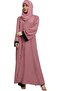 عباءة نسائية سادة مع حجاب - 2