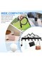 Metal key holder, wall-mounted key hook, self-adhesive storage rack, suitable for apartments, homes, kitchens, offices, decorative (black, 26 x 10 cm) - 3