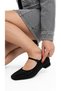 Iskor Women's Ballerina Mary Jane Round Toe Stoned Strap Buckle Flat Sole Daily Evening Dress Shoes 2 cm - 2