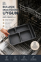 1294 5-Compartment Bpa-Free Luxury Plastic Picnic Food Serving Plate-Table D'Hôte Serving Plate Anthracite-21*31*3.5 cm - 3