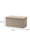 Ottoman Storage Stool,Foldable Storage Ottoman Box,Padded Seat for Dorm Living Room,Versatile - 3