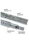 Heavy Duty Ball Bearing Drawer Slides, Steel Cabinet Rails, Full Extension (22 Inch) - 5