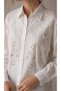 Women's Cotton Festive Embroidery Flower-Detail Comfortable Fit Premium Shirt