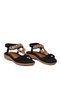 Women's Black Padded Sole Stone Detailed Ankle Strap Stylish Sandals 9639 Z - 2