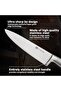 Knife Set, Sharp Chef Knife Set with Solid Wood Block, Unique One-Sided Magnetic Design (7PCS, silve - 3
