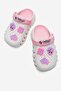 Laser Emoji High Sabo Slippers 26-35 White Pink - 5