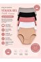 Yüksel Bel 100% Cotton Ribbed 5-Piece Panties - 2