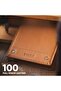 Men's Wallet Genuine Leather RFID Blocking Bi-fold Wallets with Double ID Window Everyday Car - 4