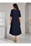 Wide Short-Sleeved Printed Women's Dress - 3