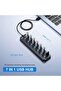 موزع USB 3.0، محول USB متعدد المنافذ للكمبيوتر مع 7 منافذ، مؤشرات ضوئية فردية للتشغيل/الإيقاف، طول 3.2 قدم/1 متر - 2