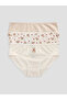 Lcw Kids Ecru Bear Printed Girls' Panties 3-Piece Set - 6