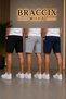 Men's Summer Sports Shorts Set of 3 Black Gray Navy Blue Comfortable Fit Anti-Sweat Daily Use - 3