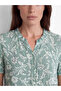 Lcw Grace Green Collared Floral Women's Shirt - 3