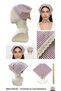 Betty Bands Women's Burgundy White Striped Lace Detailed Triangle Tie Bandana Hair Scarf Accessory Scarf Shawl - 5
