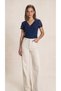 Women's Short Sleeve V-Neck Blouse, Pack of Lace Viscose - 2
