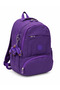 Purple Sports Daily School 4 Compartment Backpack with Crinkle Fabric Plush Accessories Outdoor