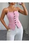 Women's Strappy Front Buttoned Atlas Blouse - 2