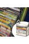 2-Pack Clear Plastic Book Storage Boxes with Lids and Handles, Collapsible Transparent Organizers fo - 2