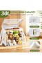 2 PCS 𝐓𝐨𝐲 Storage Bins with Clear Lids & Handles, 12 Inch Cube PVC Storage Organizer Boxes, Foldable - 3