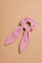 مشبك شعر مطاطي قوي باللونين الوردي والأبيض من Pötikare Kuyruklu Scrunchie - 3
