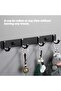 Sticks Wall-Mounted Coat Rack Rail Hook with 6 Retractable Pegs – Modern, Space-Saving Storage Organ - 4