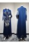 Light Luxury Sequin Beaded V-Neck Loose Fit Slimming Jalabiya Evening Gown Dress - 5
