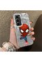 Infinix Hot 60 5g Compatible Spider Man Patterned Silicone Edge Hard Back Case Couple Phone Case - 3