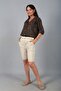 Women's Lycra Italian Cotton Shorts with Elastic Waist and Pockets - 2