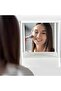 Table Mirror With Stand, White Desktop Vanity Accessory with Stable Base, Compact Makeup Re - 6