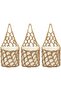 Plant Hanger Macrame 3 Pieces Breathable Woven Storage Basket | Boho Cotton Rope Small Macrame Plant