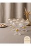 Ernco Set of 6 Crystal Glass Ice Cream Bowls and Dessert Glasses with Gold Detail - Luxurious Presentation Bowl - 2