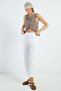 Elastic Waist Pocket Gabardine Trousers - 5