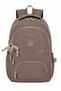 5-Compartment Luxury Crinkle Fabric High School and Middle School Backpack + Monkey Keychain Gift for Women, Men, and Children - 2