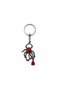 Metal Keychain with Red Detailed Spider Figure – Gothic Stylish Bag Accessory - 3