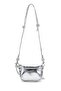 Mino Adjustable Knot Detail Strap Women's Mini Crossbody Bag with Ankle Accessory Silver - 5