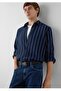Striped Regular Fit 100% Cotton Shirt.
