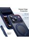 URBAN 360° Rotatable Ring Stand Case for iPhone 17 Pro Max, Deep Blue | Compatible with MagSafe, Ca - 6