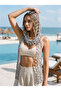 Sequined Long Tie-Up Gray Hairnet Hsr2161 - 4